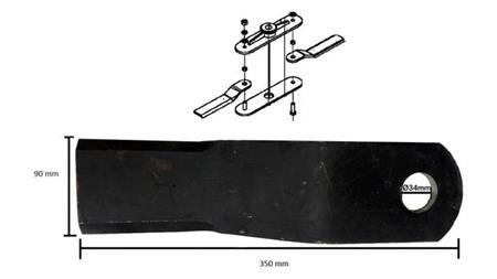 KNIFE KIT TM100 FOR REDUCER LF-205 FOR MULCHER
