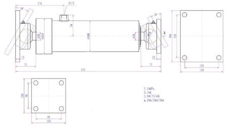 CILINDRO TELESCOPICO 3 SFILATE  805mm K3B-7T