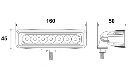 LED РАБОТНА СВЕТЛИНА - СВЕТЛИНА 6 LED 18W 12V-24V