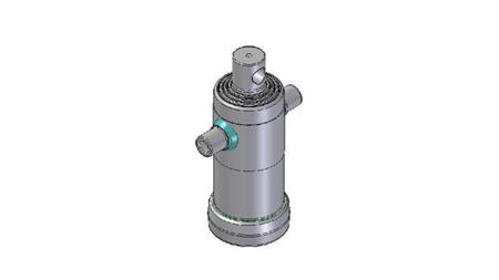 3042F -TELESCOPIC CYLINDER STANDARD/HOLE 4 STAGES STROKE 830 FI 124