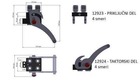 ACCOPPIAMENTO MULTI-FASTER 4vie BSP1/2 NUOVO TIPO PEZZO TRACTOR