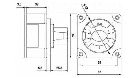 PRZEŁĄCZNIK GŁÓWNY 1POLOWY METALOWY 300A