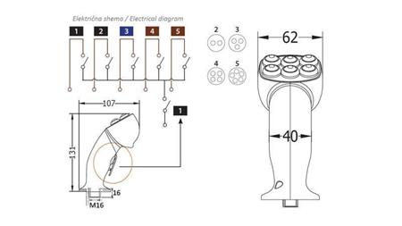 FJÄRRKONTROLLHANDTAG ROSI JOYSTICK - 4 KNAPPAR