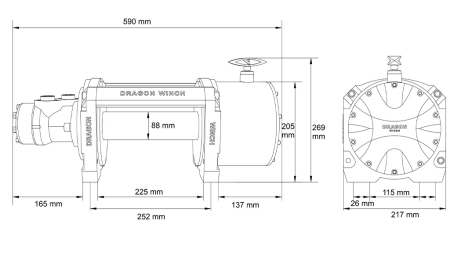 HYDRAULIC WINCH DWHI 12000 HD – 5443 kg