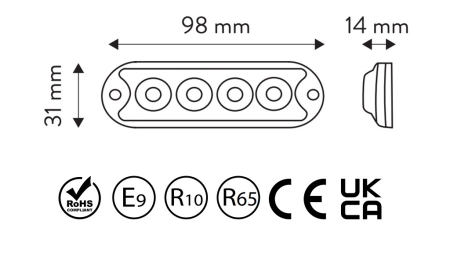 LED STROBE LIGHT 12/24V