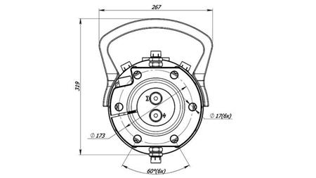 OBROTOWY HYDRAULICZNY 12000/6000 KG Z FLANGĄ