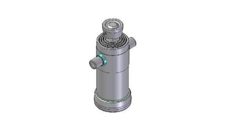 4041S -TELESCOPISK SYLINDER STANDARD/KULE 4 TRINN SLAG 1040 DIAMETER 152