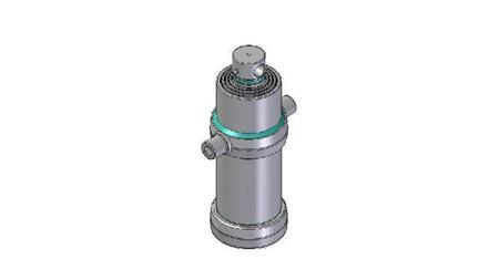 4045F -TELESKOPZYLINDER STANDARD/LOCH 4 STUFEN HUB 1490 FI 170