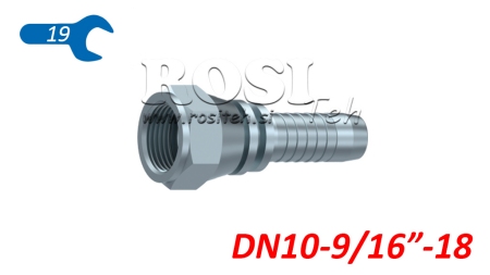 HYDRAULIC FITTING DKJ JIC74° FEMALE DN10-9/16”-18