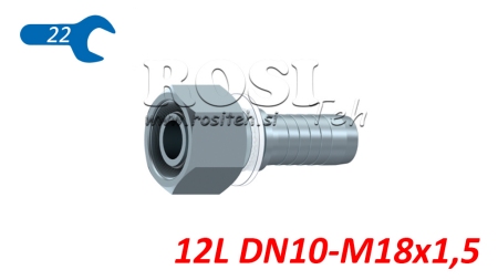 HYDRAULIC FITTING DKOL 12 L FEMALE DN10-M18X1,5