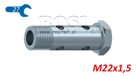HYDRAULIC HOLLOW BOLT DOUBLE M22X1.5