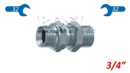 HYDRAULIC DOUBLE SCREW JACK BSP EXTENDED 3/4