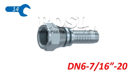 HYDRAULIC FITTING DKJ JIC74° FEMALE DN6-7/16”-20