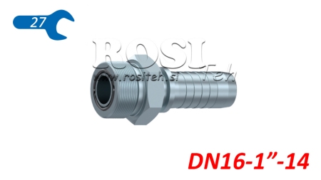 HYDRAULIC FITTING AGORFS MALE DN16-1 -14