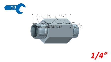 HYDRAULIC ADAPTER MALE-MALE 1/4