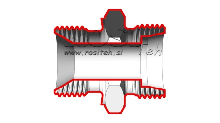 HYDRAULIC DOUBLE SCREW JACK SWIVEL AS6-BSP1/4"