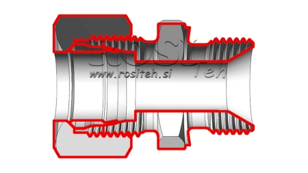 HIDRAVLIČNI DVOVIJAČNIK Z MATICO AS6-BSP1/4