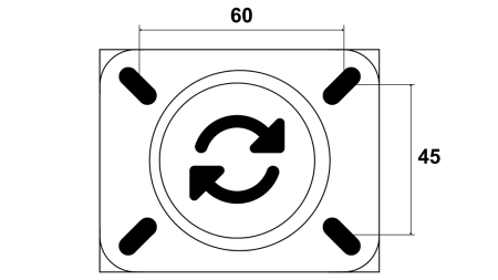 75 mm-es forgatható kerék