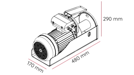230 V ELEKTRISK VINDSK  DWI 500/990 kg