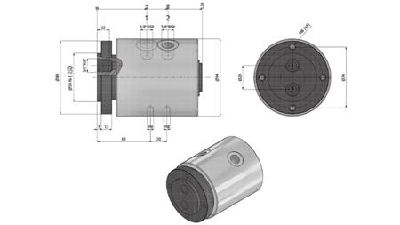 HIDRAULISKAIS VERTIKĀLAIS SAVIENOJUMS 2WAY IH2037-GY6LS 3/8 30LIT/MIN 350RPM 350BAR