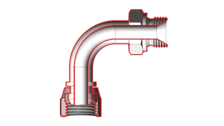 HYDRAULIC ELBOW 90° BSP MALE-FEMALE 1/2