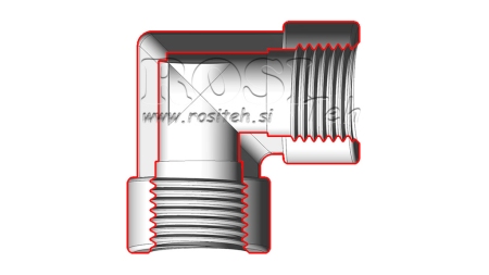 HYDRAULIC ELBOW 90° SHORT FEMALE-FEMALE 3/8"