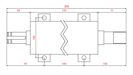 CAST IRON CIRCULAR SAW SHAFT 300MM (RIGHT THREAD)