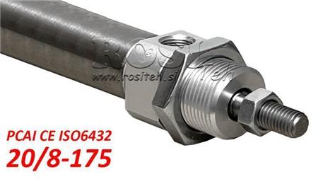 PNEUMATISCHER ZYLINDER PCAI 20/8-175 CE ISO6432