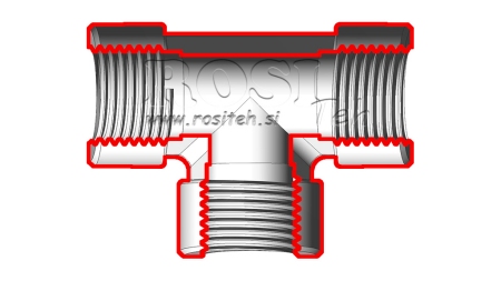 HYDRAULISK T STYKK HUN-HUN 3/8