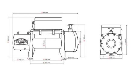 12 V ELEKTRISK VINCH DWM 8000 HD - 3629 kg