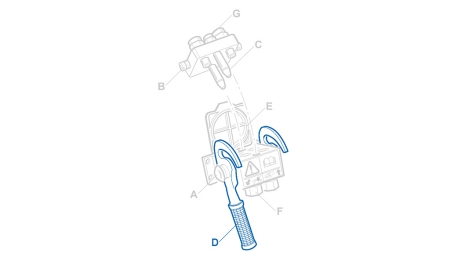 LEVER FOR MULTI-FASTER 2WAY 1/2 FIXED PART