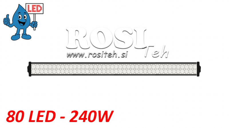 LUZ DE TRABAJO LED - LUZ 80 LED 240W 12V-24V COMBO 106CM MEGA