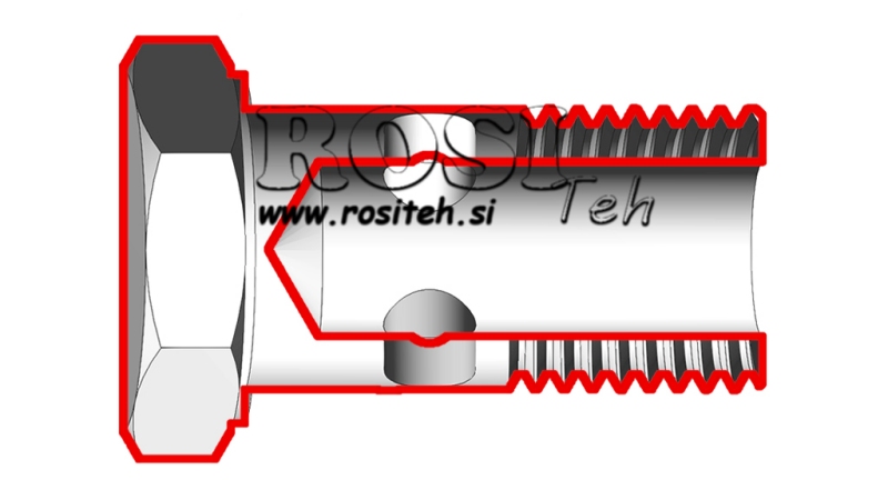 HYDRAULIC HOLLOW BOLT 1/4