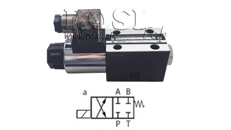 VÁLVULA HIDRÁULICA ELETROMAGNÉTICA CETOP 3 12/24/230V 1A