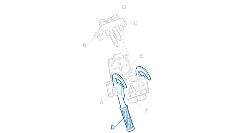 LEVER FOR MULTI-FASTER 2WAY 1/2 FIXED PART